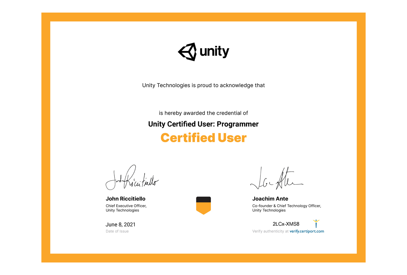 Unity Certified User